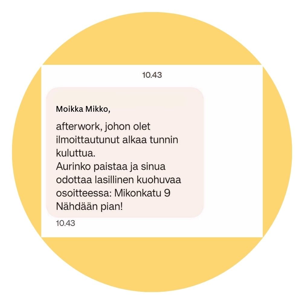 Herätä huomiota tekstiviestillä