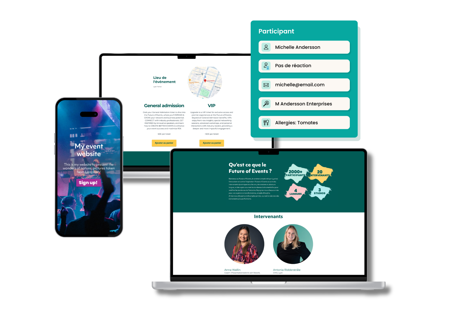 (FR) In-person reg+event website