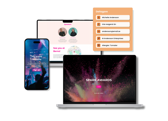 (SE) In-person reg+event website