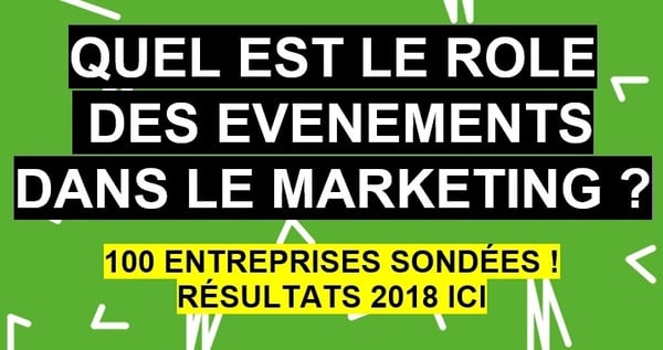 Quel est le rôle des évènements dans le marketing ? Enquête auprès de 100 entreprises !